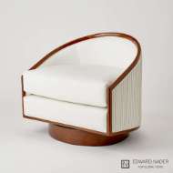 Picture of SWIVEL CHAIR-WHITE LEATHER