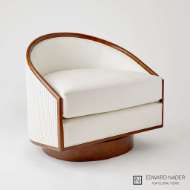 Picture of SWIVEL CHAIR-WHITE LEATHER