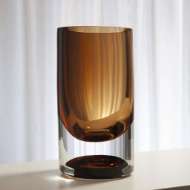 Picture of THICK CYLINDER VASE-AMBER TOBACCO