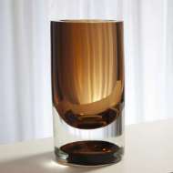 Picture of THICK CYLINDER VASE-AMBER TOBACCO