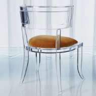 Picture of KLISMOS ACRYLIC CHAIR-BROWN SUGAR