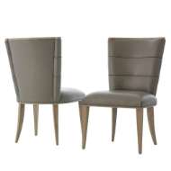 Picture of ADELAIDE SIDE CHAIR-GREY LEATHER