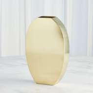 Picture of SQUARED OVAL VASES-BRASS