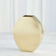 Picture of SQUARED OVAL VASES-BRASS