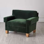 Picture of SQUARE ARM CHAIR-GREEN VELVET