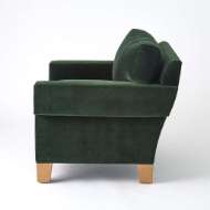 Picture of SQUARE ARM CHAIR-GREEN VELVET