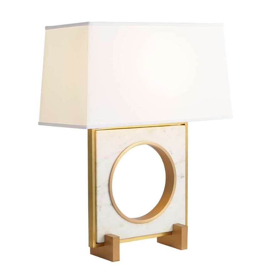 Picture of PASSAGEWAY TABLE LAMP-SATIN BRASS-SQUARE