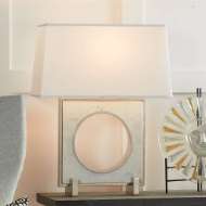 Picture of PASSAGEWAY TABLE LAMP-SHINY NICKEL-SQUARE