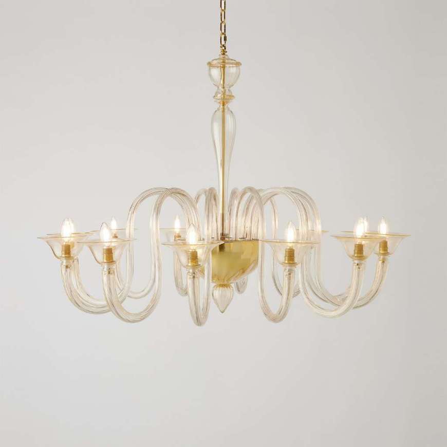 Picture of VENETIAN GLASS CHANDELIER-GOLD LEAF