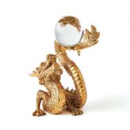 Picture of DRAGON HOLDING SPHERE-GOLD LEAF