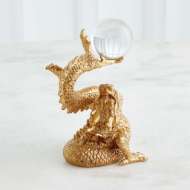 Picture of DRAGON HOLDING SPHERE-GOLD LEAF