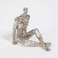 Picture of SITTING W/LEGS CROSSED-SILVER LEAF