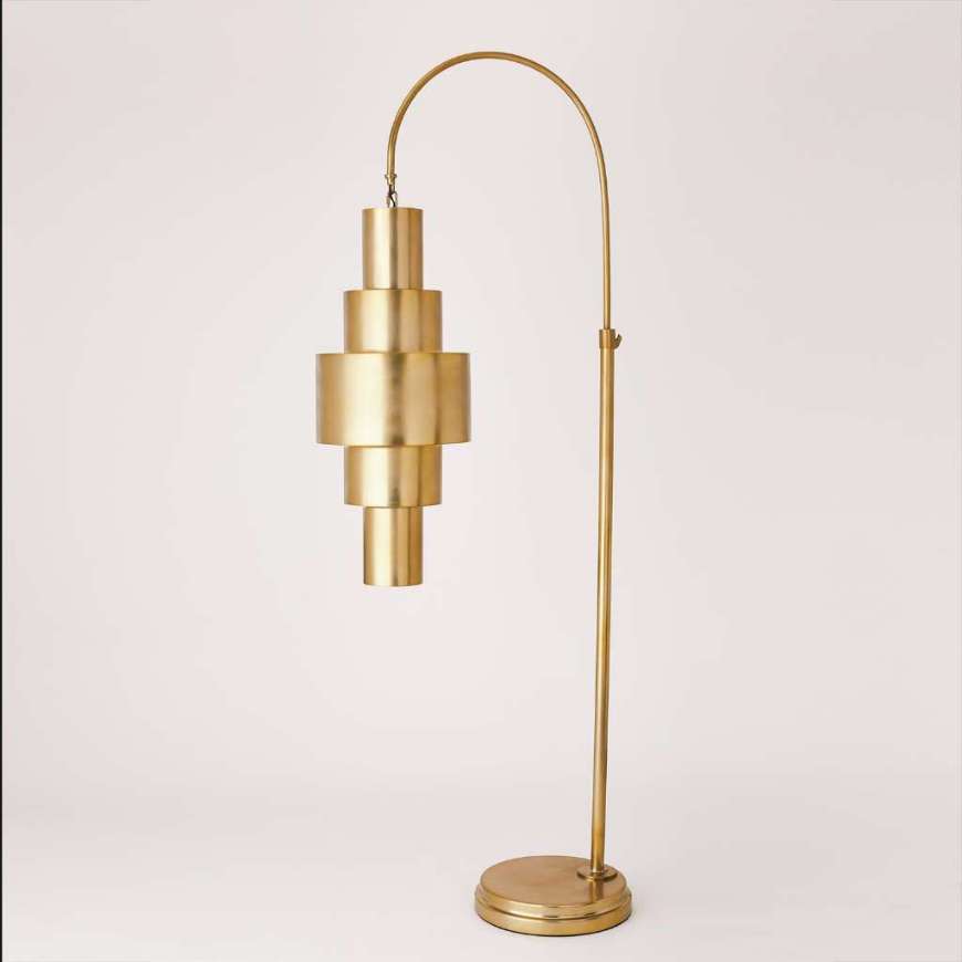 Picture of BABYLON FLOOR LAMP-ANTIQUE BRASS