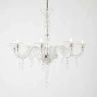 Picture of EMBELLISHED VENETIAN GLASS CHANDELIER-CLEAR