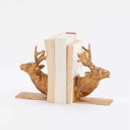 Picture of REINDEER BOOKENDS-GOLD FINISH