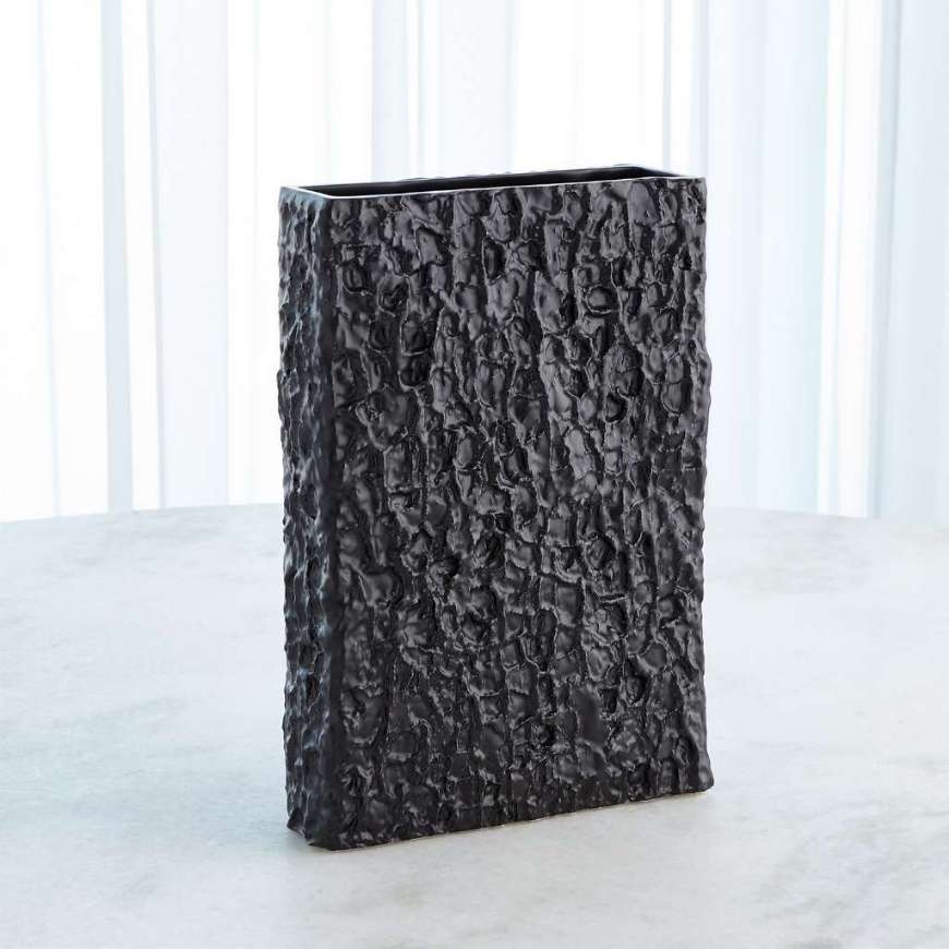 Picture of TREE TEXTURE VASE-MATTE BLACK