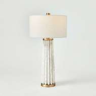 Picture of QUARRY TABLE LAMP-WHITE MARBLE