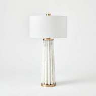 Picture of QUARRY TABLE LAMP-WHITE MARBLE