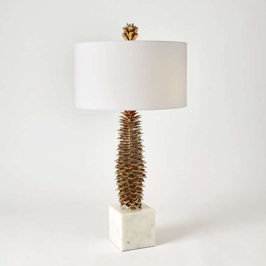 Picture of PINECONE TABLE LAMP-BRASS