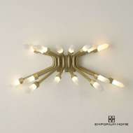 Picture of QUARTZ BURST SCONCE-SATIN BRASS