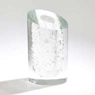 Picture of SLANT VASE-CLEAR W/BUBBLES