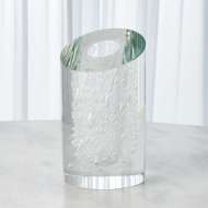 Picture of SLANT VASE-CLEAR W/BUBBLES