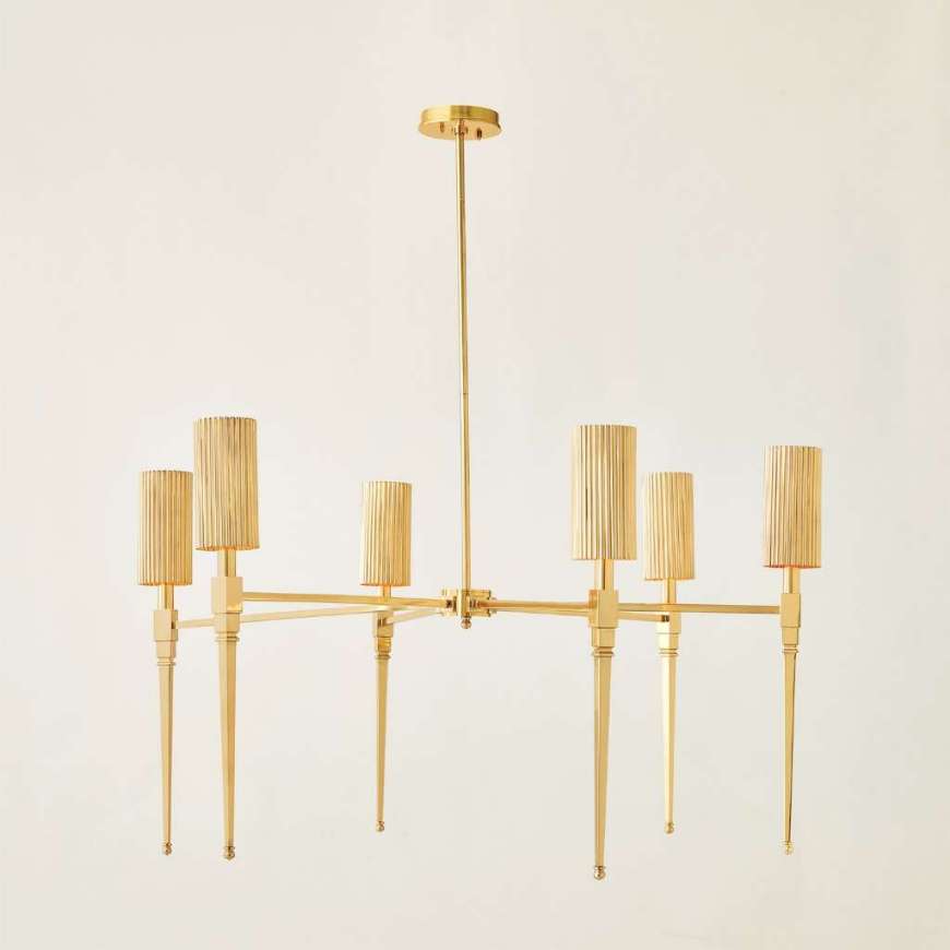 Picture of FLUTED CHANDELIER-BRASS