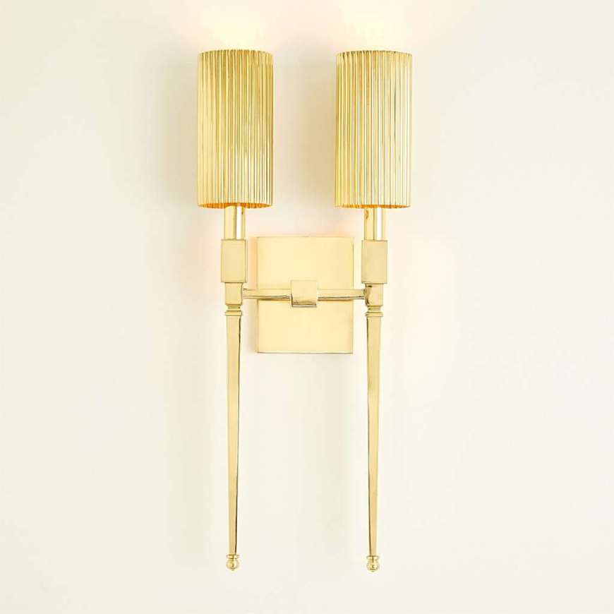 Picture of FLUTED DOUBLE AND SINGLE SCONCE COLLECTION-BRASS