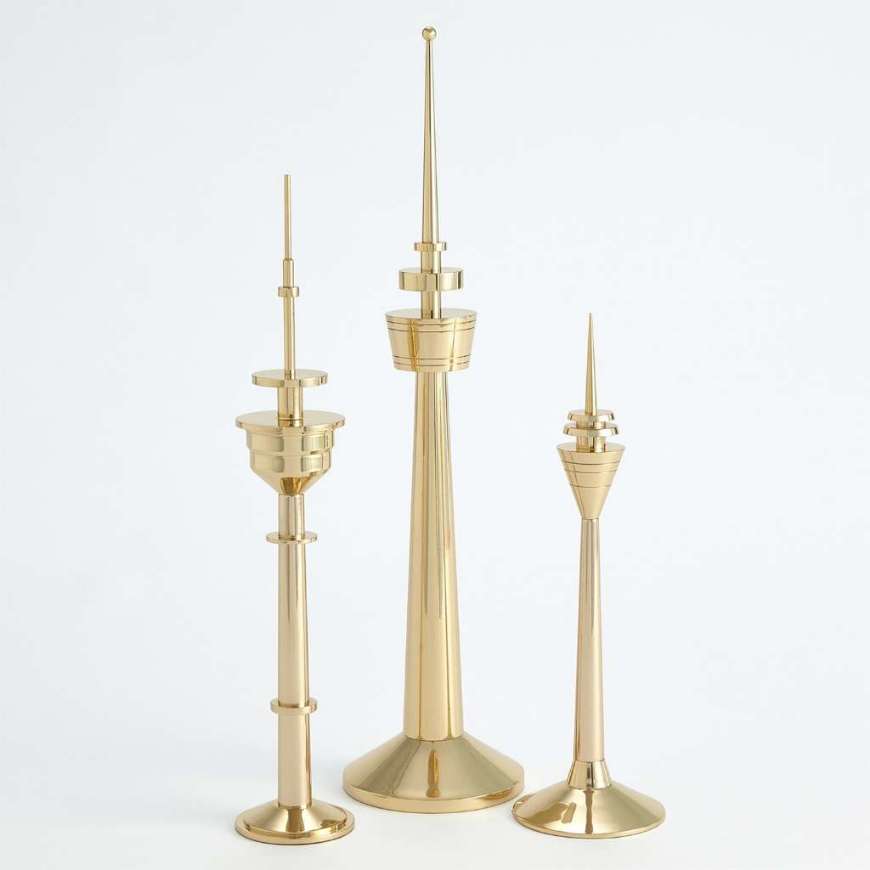 Picture of RADIO TOWER SCULPTURE-BRASS