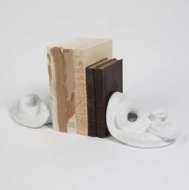 Picture of SNAKE BOOKENDS-MATTE WHITE