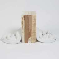 Picture of SNAKE BOOKENDS-MATTE WHITE