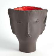 Picture of CALISTO VASE-BROWN/RED