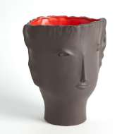 Picture of CALISTO VASE-BROWN/RED