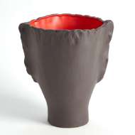 Picture of CALISTO VASE-BROWN/RED