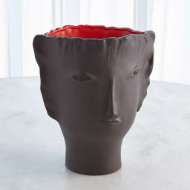 Picture of CALISTO VASE-BROWN/RED