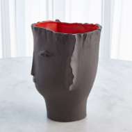 Picture of CALISTO VASE-BROWN/RED