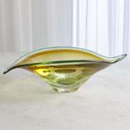 Picture of BENT LEAF BOWLS-AQUA/AMBER