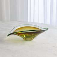 Picture of BENT LEAF BOWLS-AQUA/AMBER