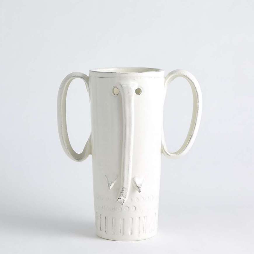 Picture of ELEPHANT VASE-ANTIQUE WHITE