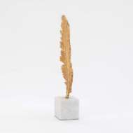 Picture of FEATHER QUILL SCULPTURE-GOLD