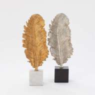 Picture of FEATHER QUILL SCULPTURE-GOLD