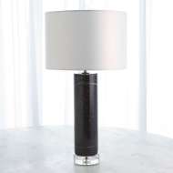 Picture of MARBLE CYLINDER TABLE LAMP-BLACK