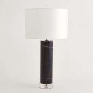 Picture of MARBLE CYLINDER TABLE LAMP-BLACK