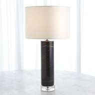 Picture of MARBLE CYLINDER TABLE LAMP-BLACK