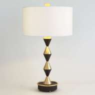 Picture of ITALIAN DIAMOND TABLE LAMP-BRONZE/BRASS