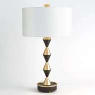 Picture of ITALIAN DIAMOND TABLE LAMP-BRONZE/BRASS