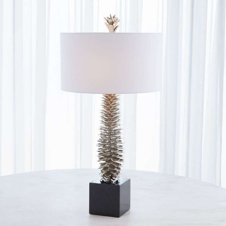 Picture of PINECONE TABLE LAMP-NICKEL