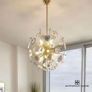 Picture of AGATE BURST CHANDELIER-SATIN BRASS