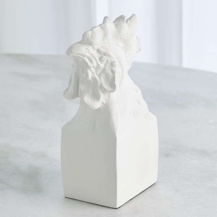 Picture of ROOSTER HEAD-MATTE WHITE