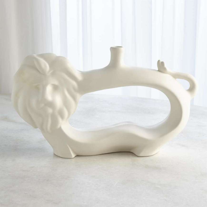 Picture of LION VASE-MATTE WHITE